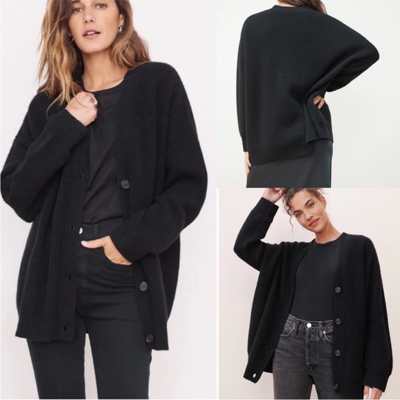 Jenni Kayne Sweaters - Jenni Kayne Cocoon Cardigan Oversized Cashmere Black Small GUC